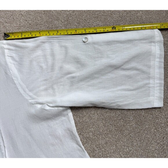 Swimsuits For All Swimsuit Cover Up Women's SIZE 18/20 Short Tab Sleeve White - Picture 14 of 16